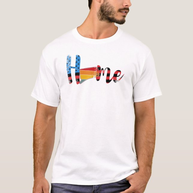 T-shirt Connecticut Home State Pride Map Usa (Devant)