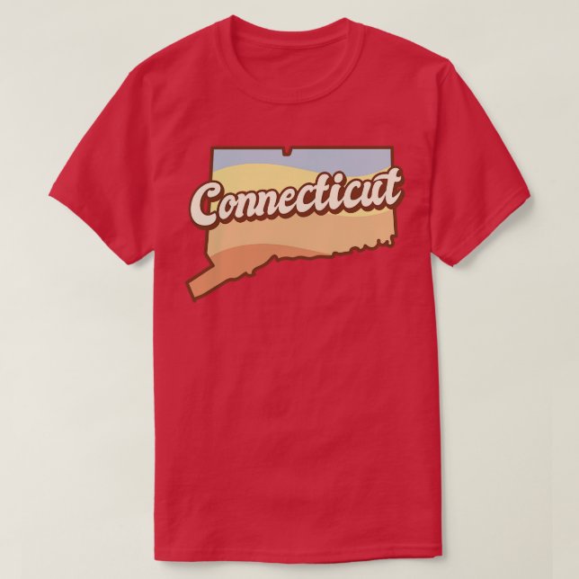 T-shirt Connecticut Retro (Design devant)
