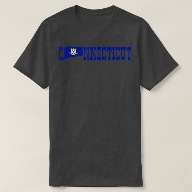 T-shirt Connecticut State et Connecticut Flag Pride pour C (Design devant)