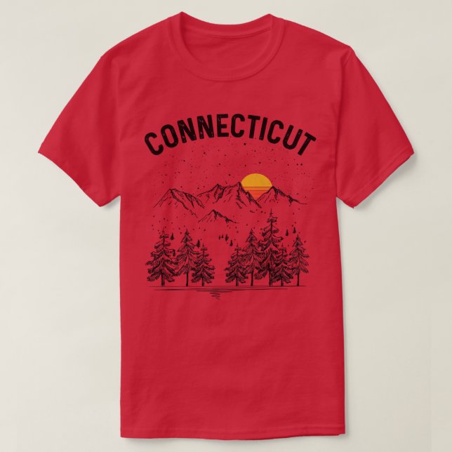 T-shirt Connecticut State Vintage Retro (Design devant)