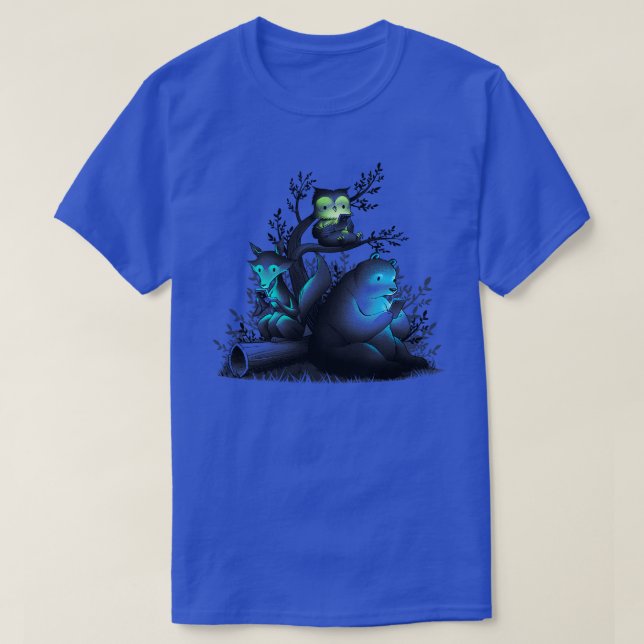 T-shirt Connexion Avec Les Animaux Forestiers À L'Aide De  (Design devant)