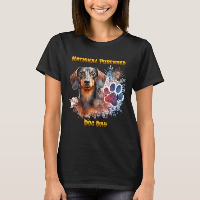 T-shirt Connexion Dachshund : Un Bond Pawesome (Devant)