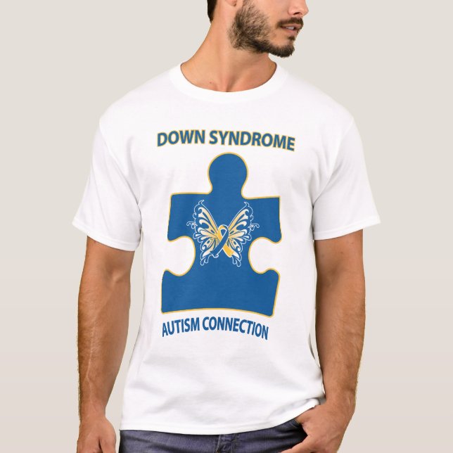 T-shirt Connexion d'autisme de syndrome de Down (Devant)