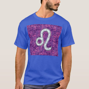 T-shirt Connexion Leo sur Camouflage numérique Fuchsia ros
