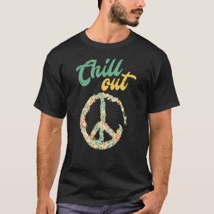 T-shirt Connexion Paix Rétro Décontracter