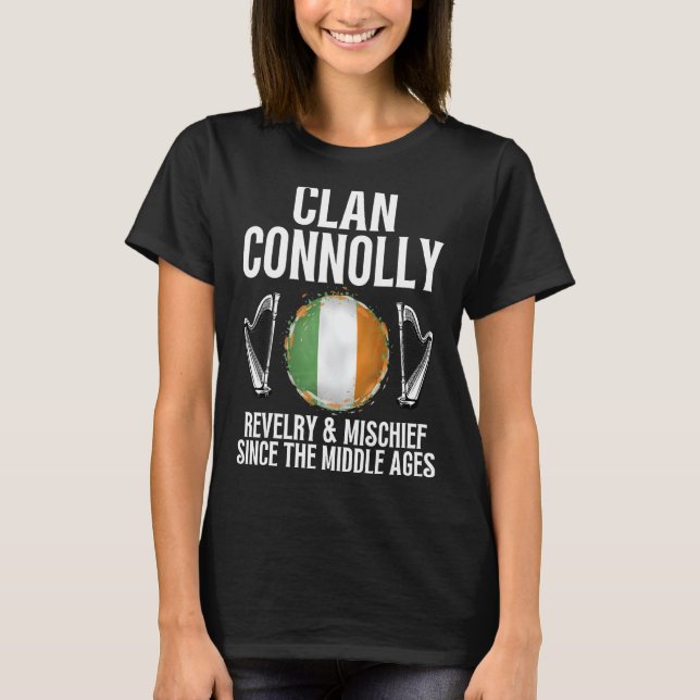 T-shirt Connolname Irish Nom de famille Heraldic Celtic (Devant)