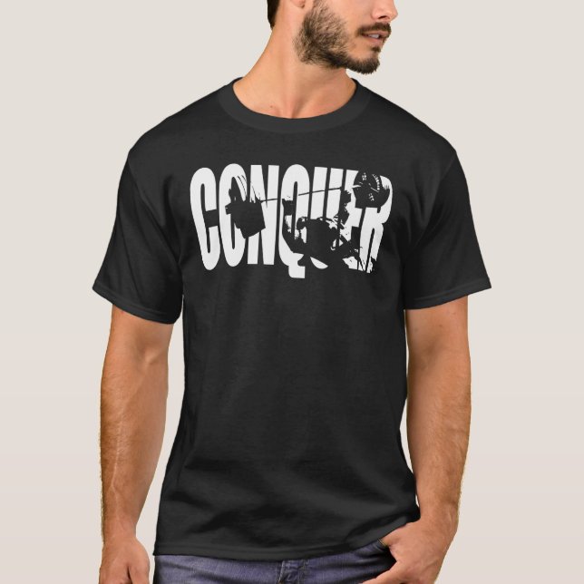 T-shirt Conquer Banc Presse Motivation (Devant)