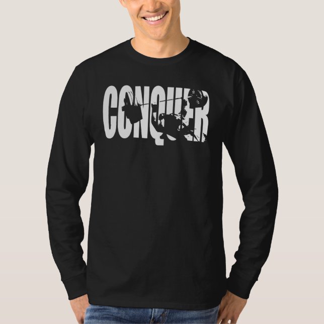 T-shirt Conquer Banc Presse Motivation (Devant)