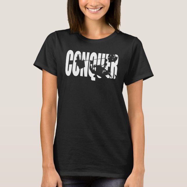 T-shirt Conquer Banc Presse Motivation (Devant)