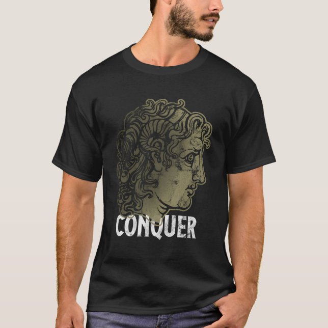 T-shirt Conquérir Alexandre La Grande Tête Grèce Ancienne  (Devant)