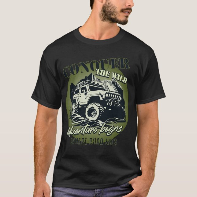T-shirt Conquérir la nature - vert (Devant)