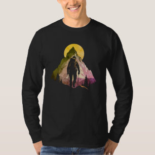 T-shirt Conquérir le pic Bold Mountain Hiker Silhouette