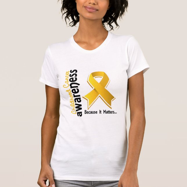 T-shirt Conscience 5 de Cancer d'enfance (Devant)