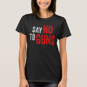 T-shirt Conscience Anti-Arme Dire Non Aux Armes À Feu Mett