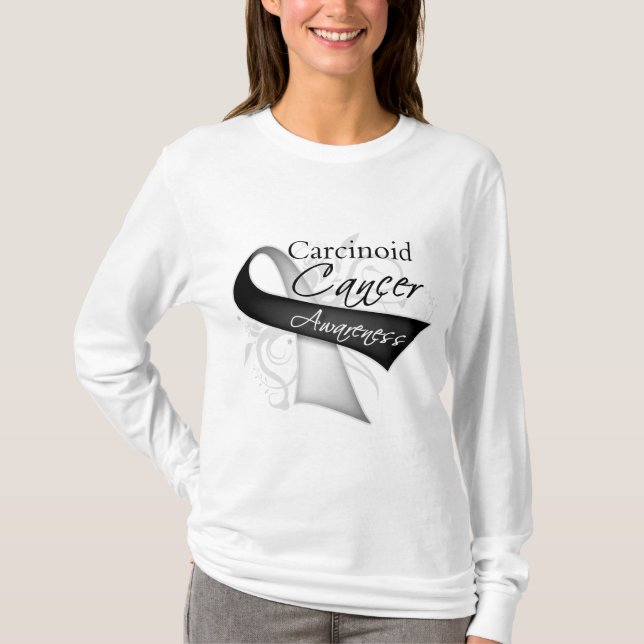 T-shirt Conscience carcinoïde de Cancer de ruban (Devant)