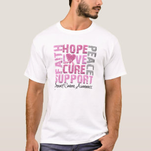 T-shirt Conscience de cancer du sein de traitement d'amour