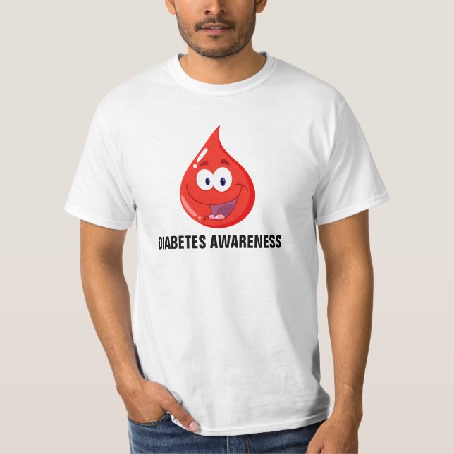 T-shirt Conscience de diabète (Devant)