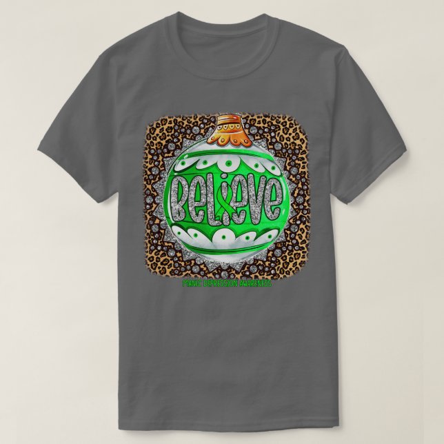 T-shirt Conscience de la dépression maniaque Croire Orname (Design devant)