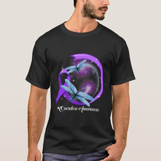 T-shirt Conscience de la surdose de rubans-libellules pour (Devant)