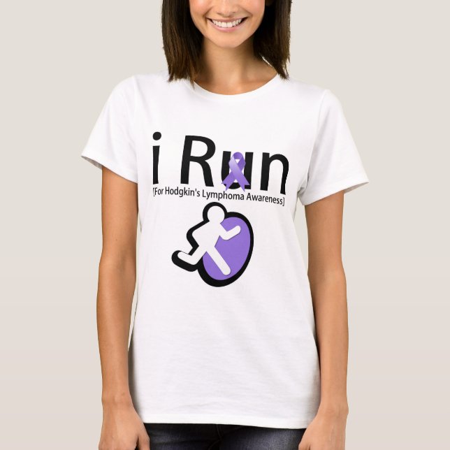 T-shirt Conscience de lymphome de Hodgkins que je cours (Devant)