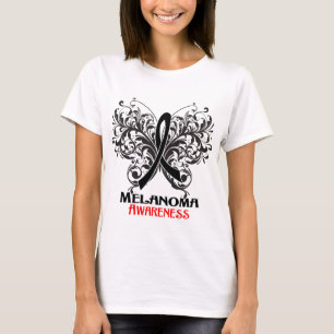 T-shirt Conscience de mélanome de papillon