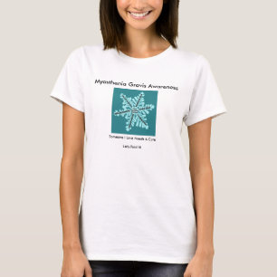 T-shirt Conscience de myasthénie gravis avec de Sysmptoms