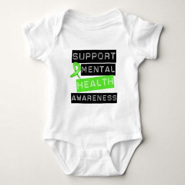 T-shirt Conscience de santé mentale de soutien (Devant)