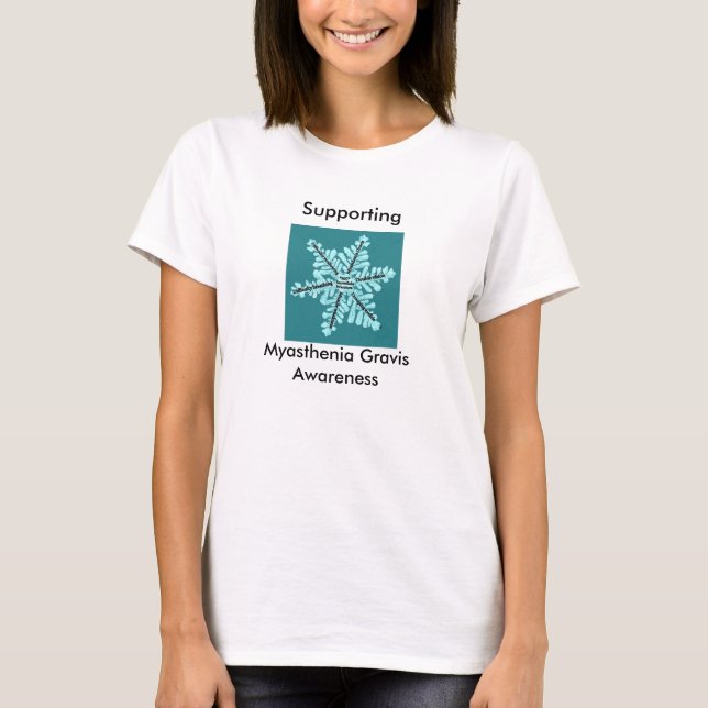T-shirt Conscience de soutien de myasthénie gravis (Devant)