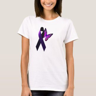 T-shirt Conscience de soutien d'épilepsie de ruban pourpre