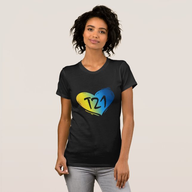 T-shirt Conscience de T21 syndrome de Down (Devant entier)