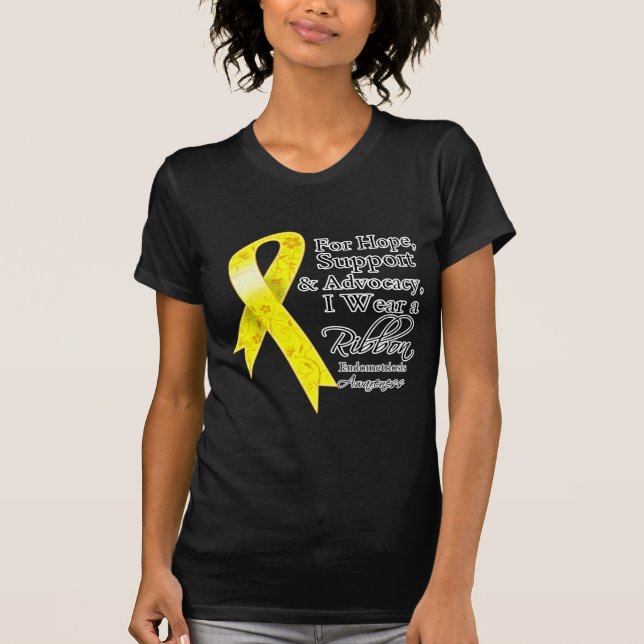 T-shirt Conscience d'espoir de soutien d'endométriose (Devant)