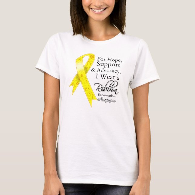 T-shirt Conscience d'espoir de soutien d'endométriose (Devant)