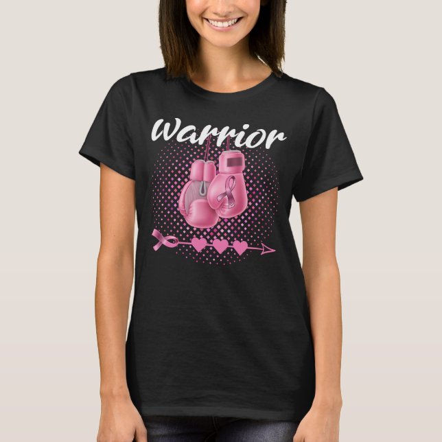 T-shirt conscience du cancer du sein gants de boxe rose Gu (Devant)