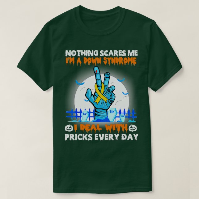 T-shirt Conscience du syndrome de Down Rien ne me fait peu (Design devant)