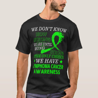 T-shirt Conscience forte de vert de chaux de cancer de