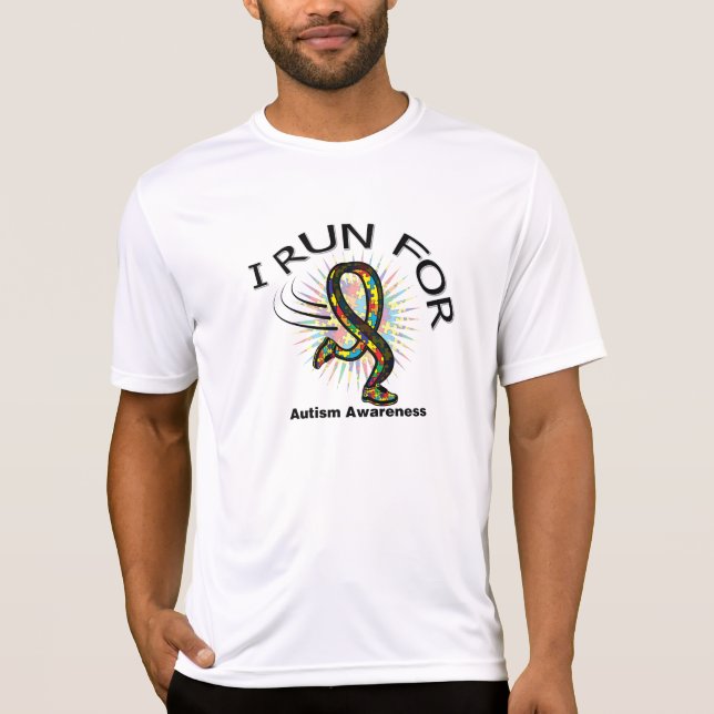 T-shirt Conscience I couru pour l'autisme (Devant)