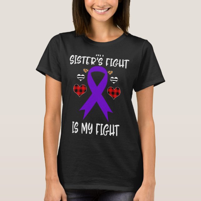 T-shirt Conscience Le combat de ma soeur est mon combat (Devant)