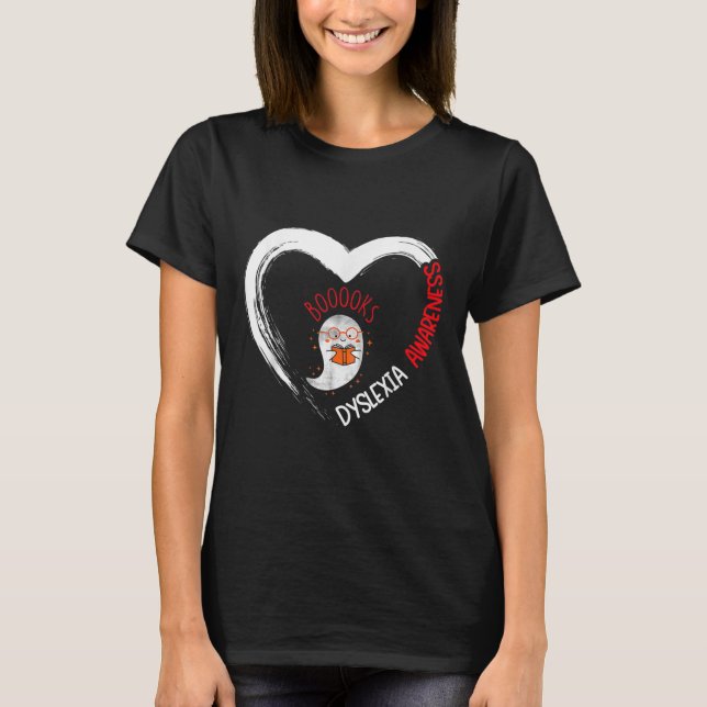 T-shirt Conscience Lecture Coeur porter rouge mignon Ghost (Devant)