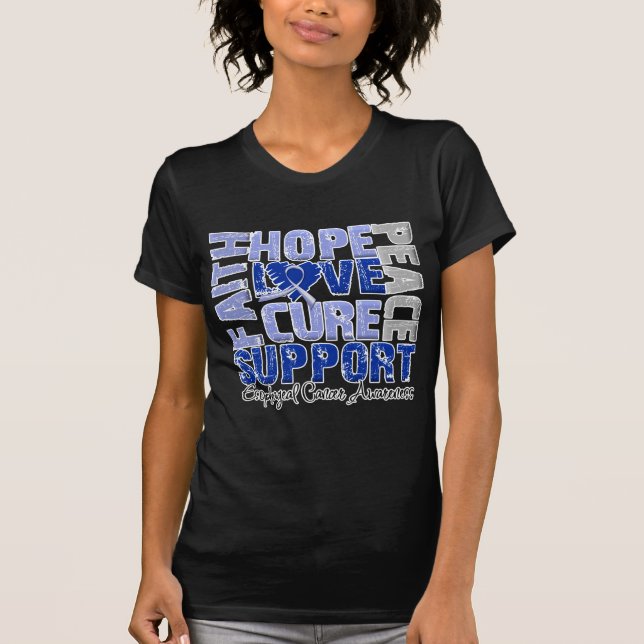 T-shirt Conscience oesophagienne de Cancer de traitement (Devant)