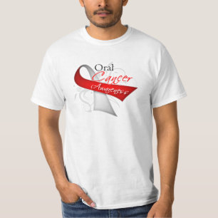 T-shirt Conscience orale de Cancer de ruban d'imprimante