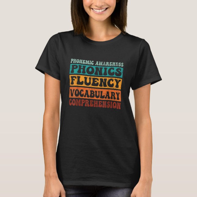 T-shirt Conscience phonémique Phonétique Fluidité Vocabula (Devant)