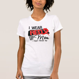 T-shirt Conscience rouge de ruban - maman