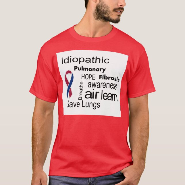 T-shirt Conscience T de fibrose pulmonaire (Devant)