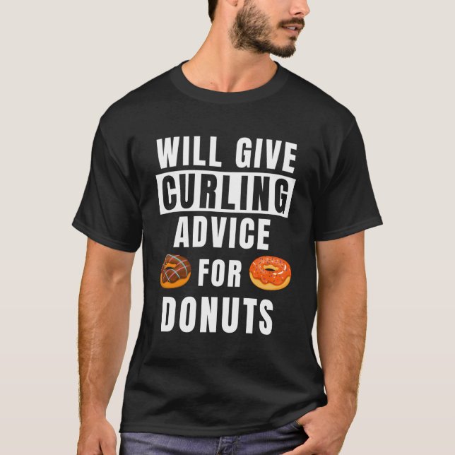 T-shirt Conseil Curling Pour Les Donuts Curler Team Curlin (Devant)