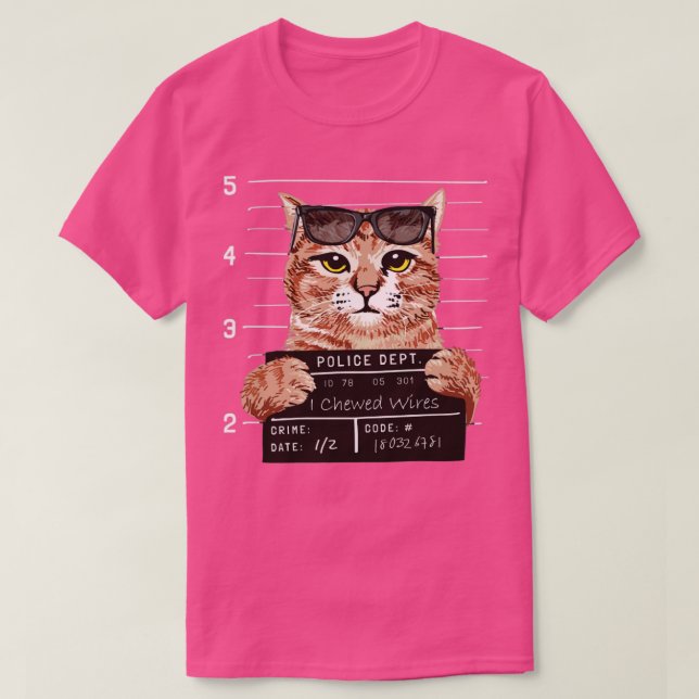 T-shirt Conseil de police de Confession de Cat (Design devant)