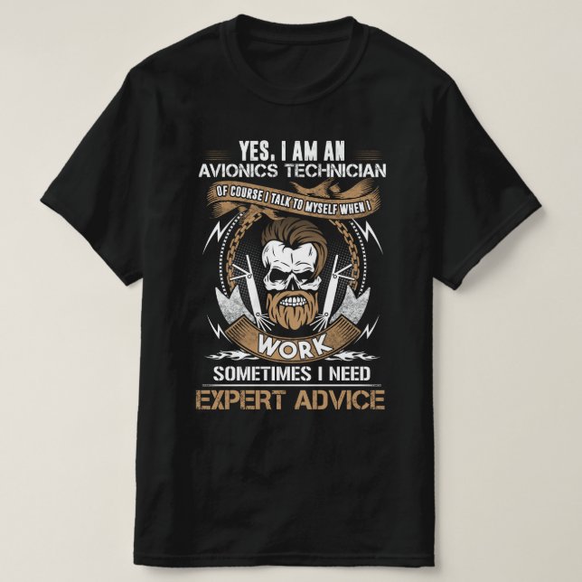 T-shirt Conseil d'expert en avionique (Design devant)