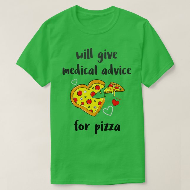 T-shirt Conseil Médicale pour Pizza (Design devant)