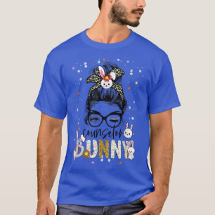T-shirt Conseiller Bunny Leopard Messy Bun Conseiller de l