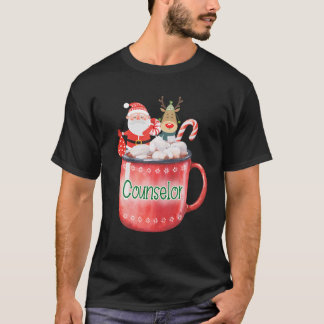 T-shirt Conseiller Christmas Santa Claus Candy Cane Rudolp