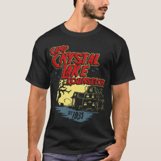 T-shirt Conseiller de Camp Crystal Lake Rétro Horreur 80s